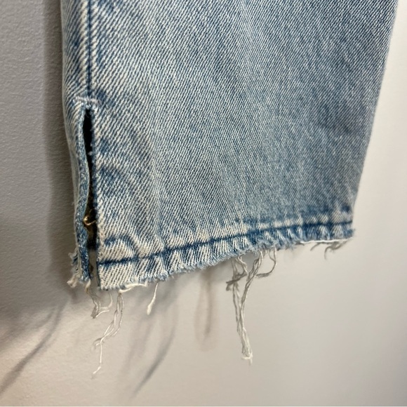 New Levis Premium 501 High Waist 100% Cotton Straight Leg Distressed Jeans 27 - Picture 10 of 16